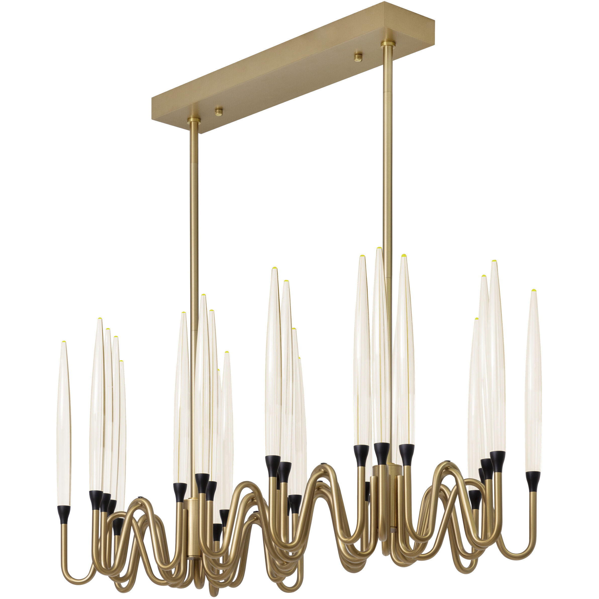 Hestia LED 40 inch Matte Black / Gold / Brushed Gold Chandelier Ceiling Light, Small